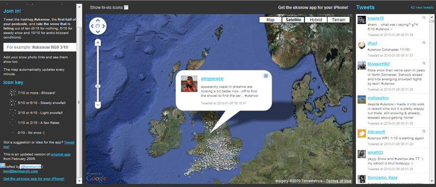 UK Snow Twitter App