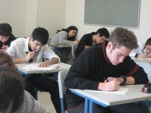 students studying
